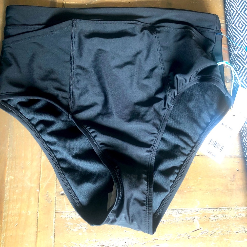 Black pocket swim bottom